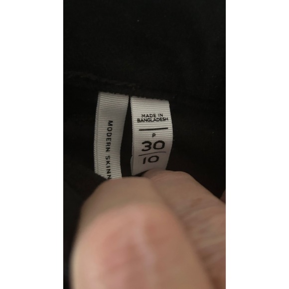 ANN TAYLOR LOFT Modern Skinny Black Corduroy Pants Size 10 30 - Picture 4 of 4